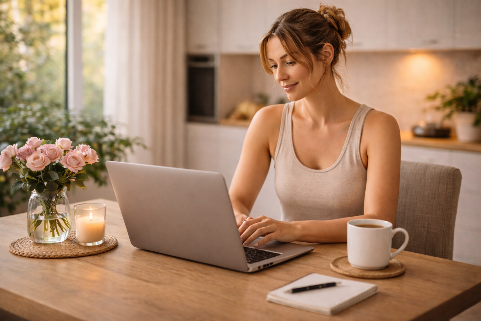 Woman browsing laptop shop amazon picks
