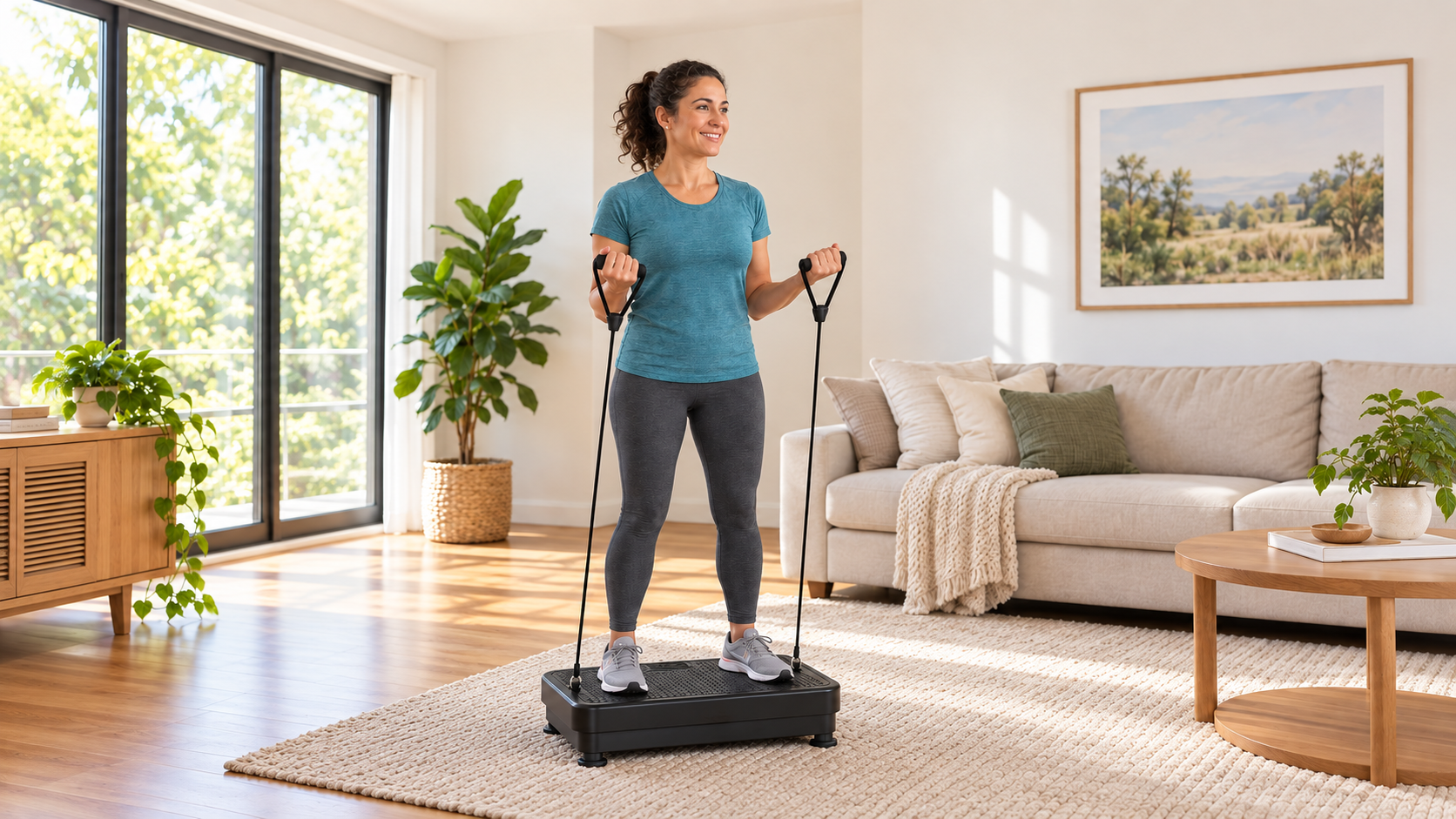 Vibration plate exercise machine
