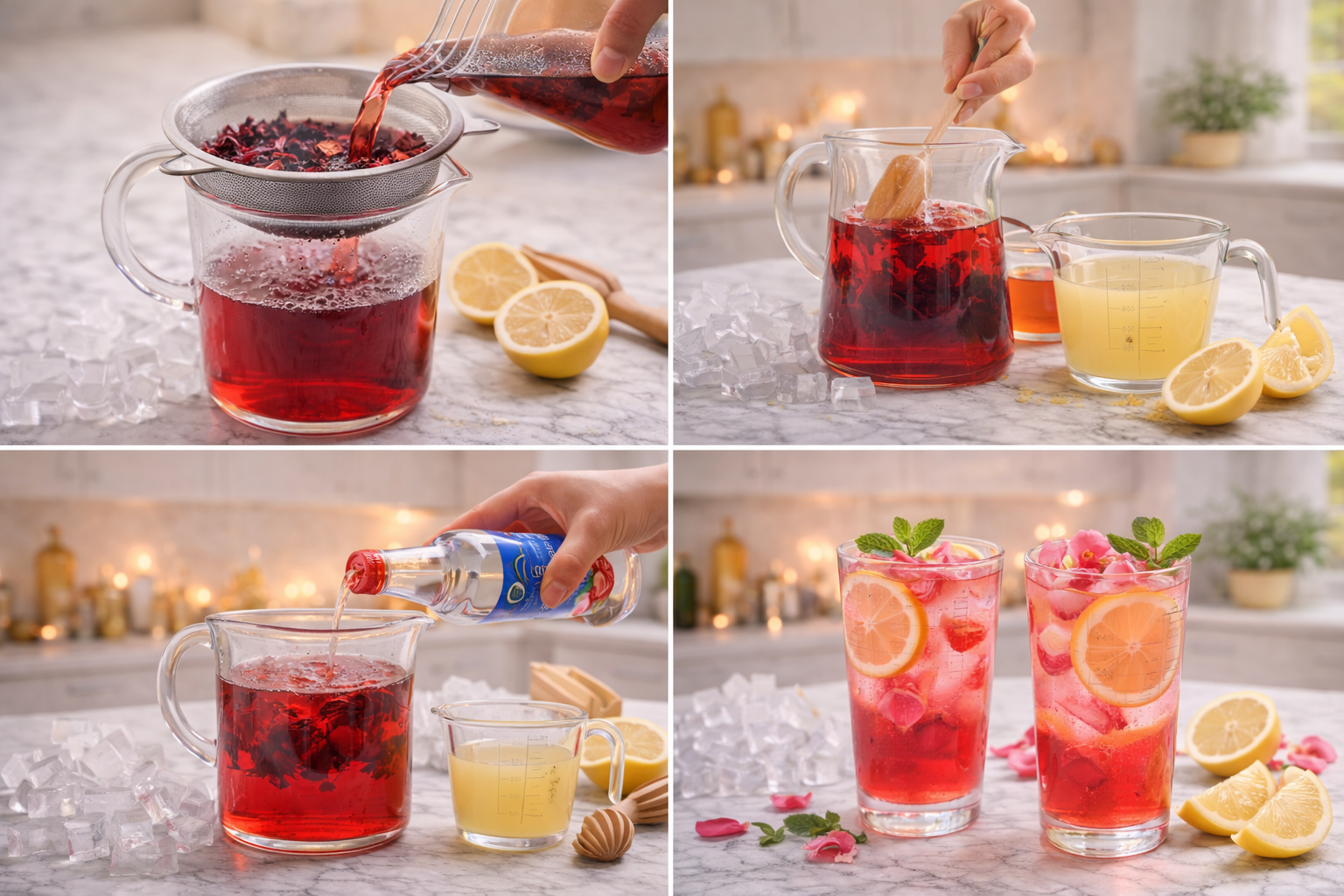 hibiscus rose lemonade drink instructions