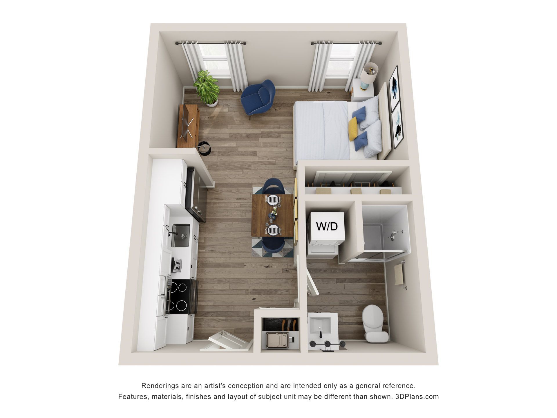 Studio floorplan