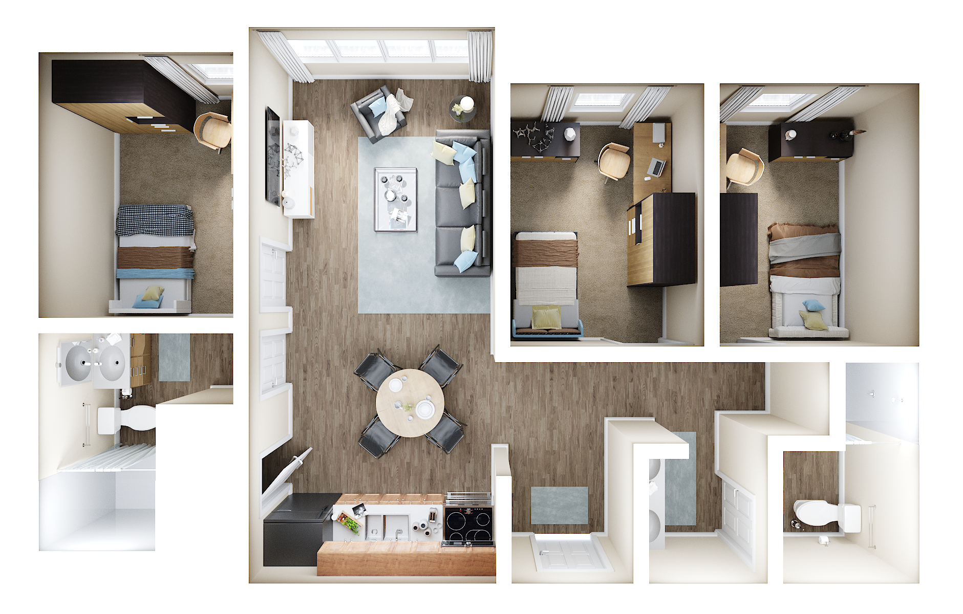 3 bedroom floorplan