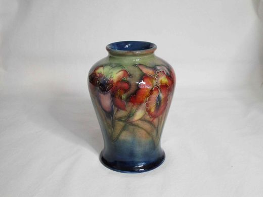 A William Moorcroft 'Orchid' baluster shape vase. Circa 1930's