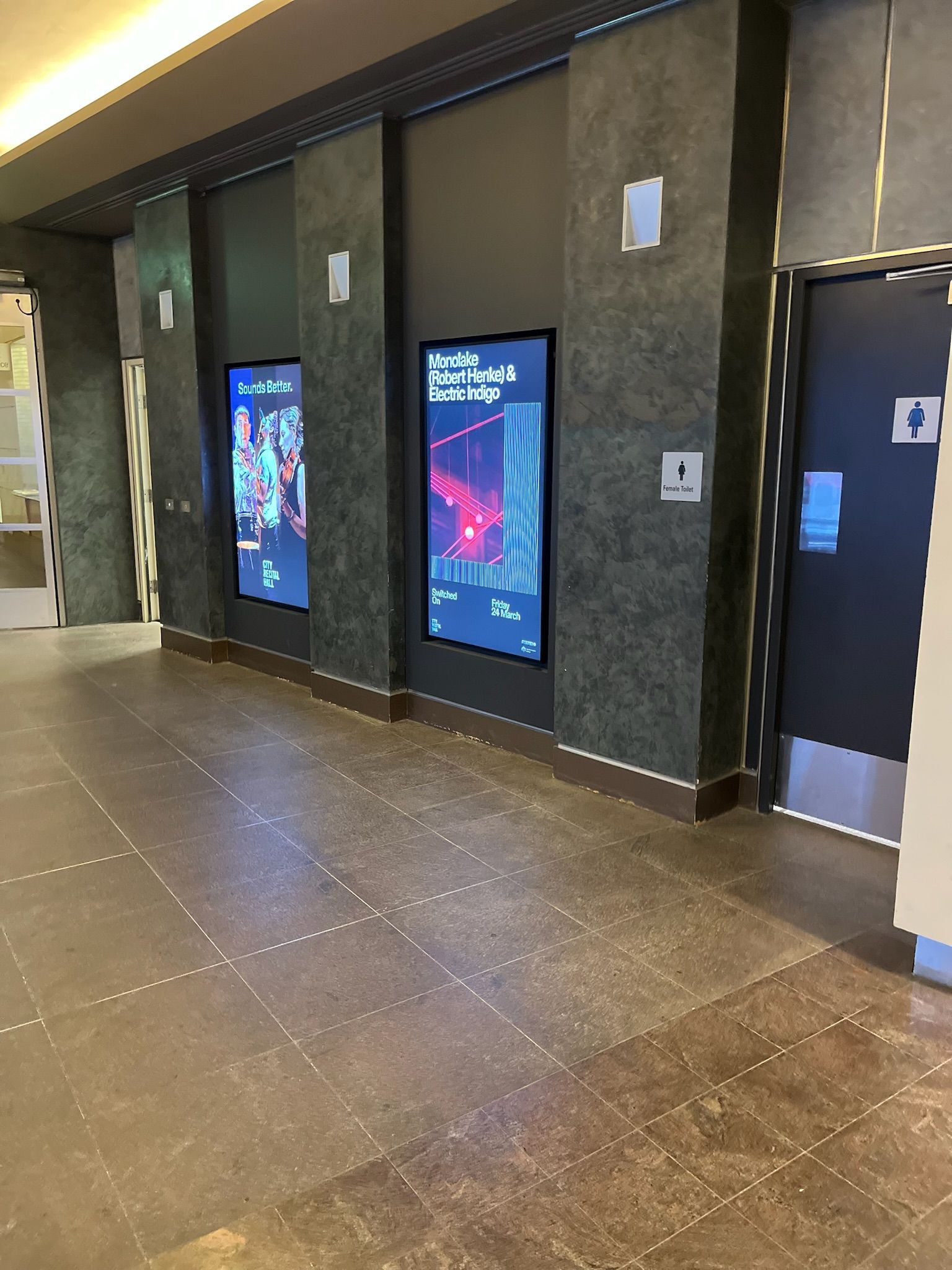 City Recital Hall - Ground floor amenities and digital sign upgrade