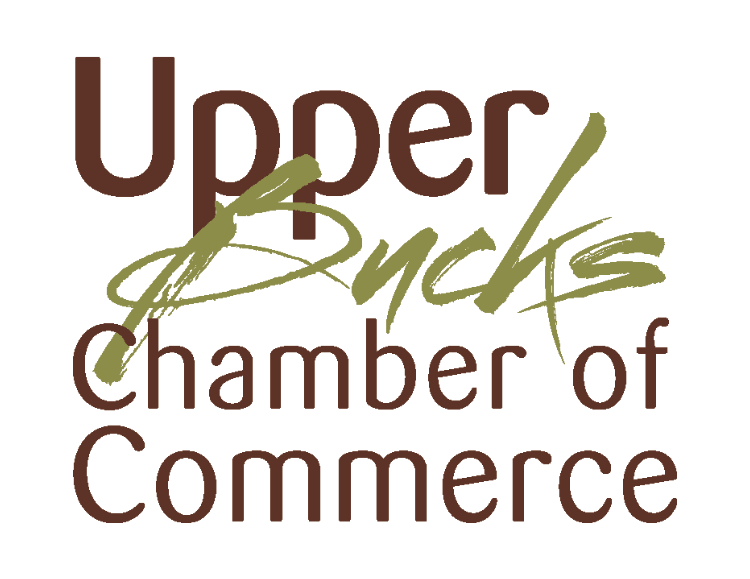 Upper Bucks Chamber of Commerce logo in brown and olive green