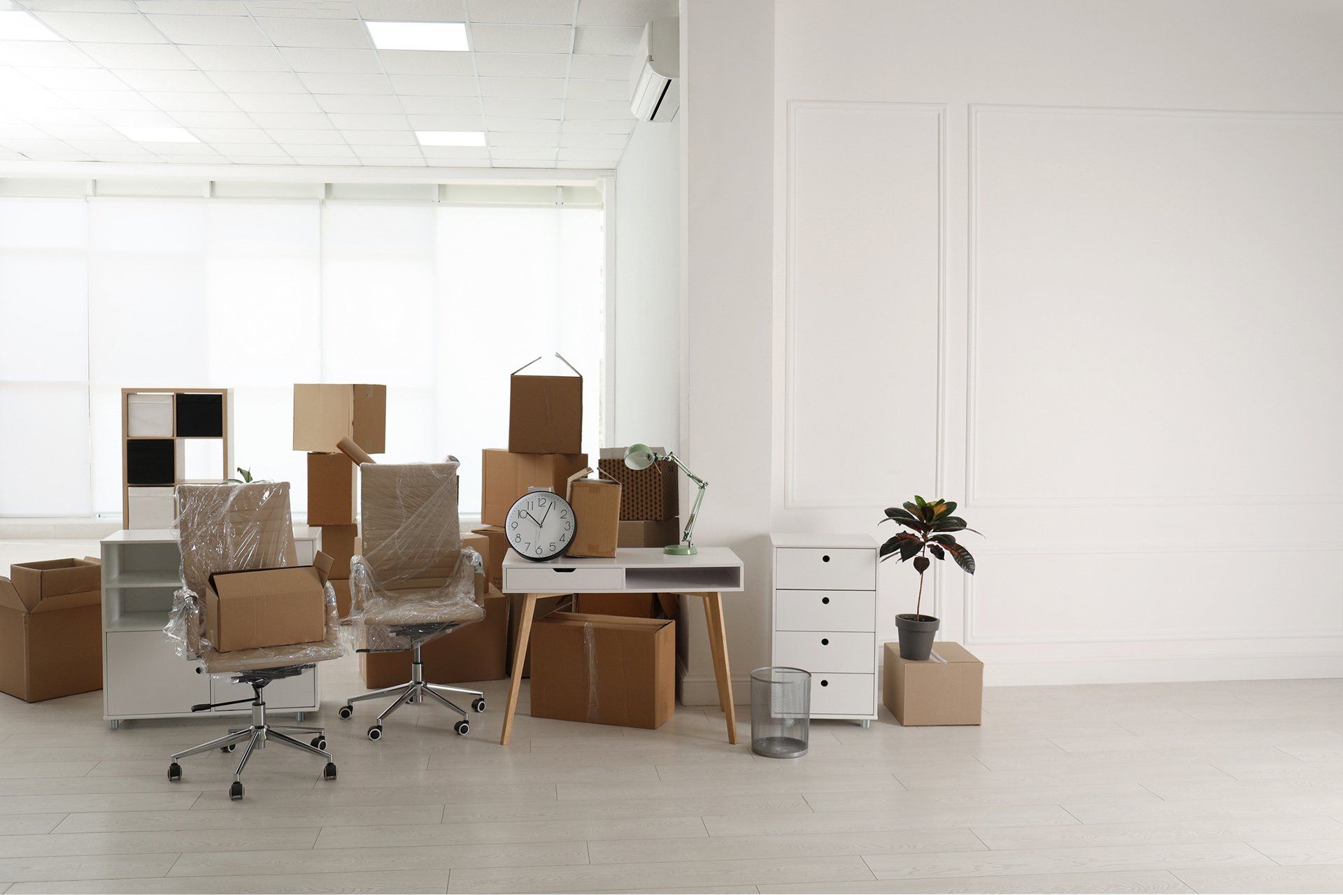 Moving Boxes in an Empty Office