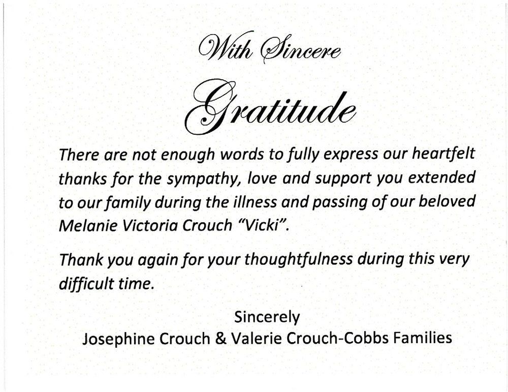 Letter from family to Lewis & Wright Funeral Directorss