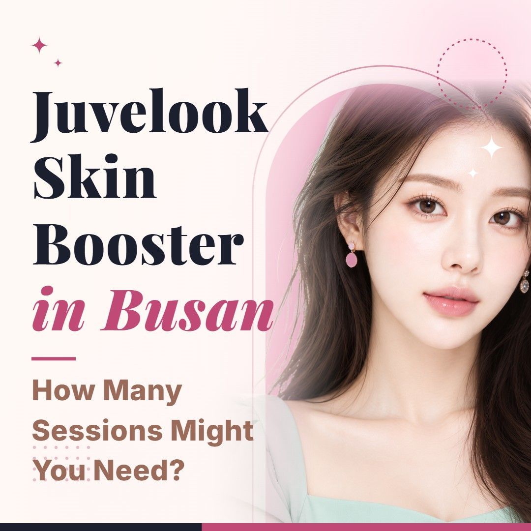 Blog cover image for Juvelook Skin Booster in Busan: How Many Sessions Might You Need? with a model portrait on a soft pink background