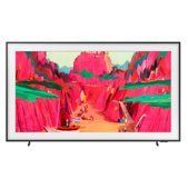 Flat-screen TV displaying a vivid pink and green canyon landscape