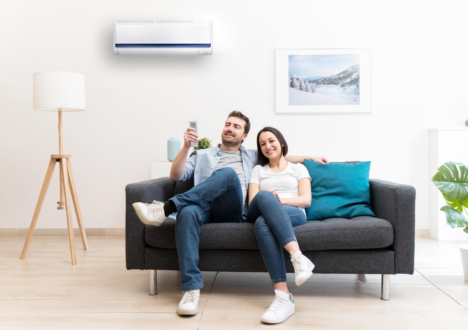 Happy Couple Cool Down — Pompano Beach, FL — Top Notch AC Services
