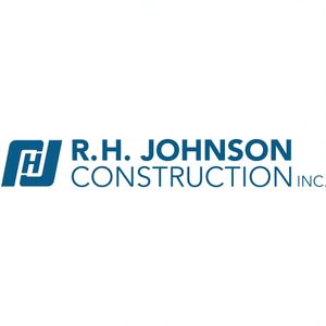 Logo for Vanguard Construction: Yellow house outline with tools, blue and yellow color scheme.