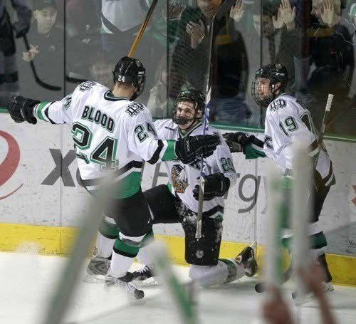 Blood Hockey team celebration