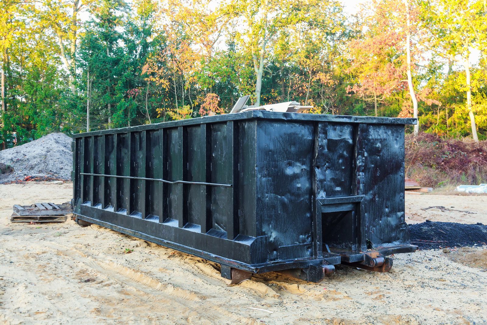 Black Dumpster for Roofs