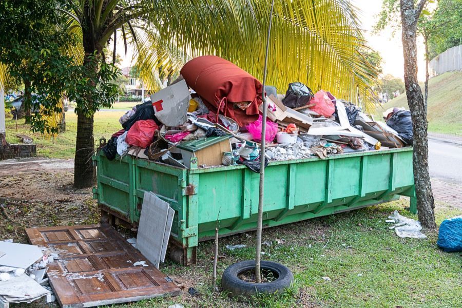 Dumpster with Garbage