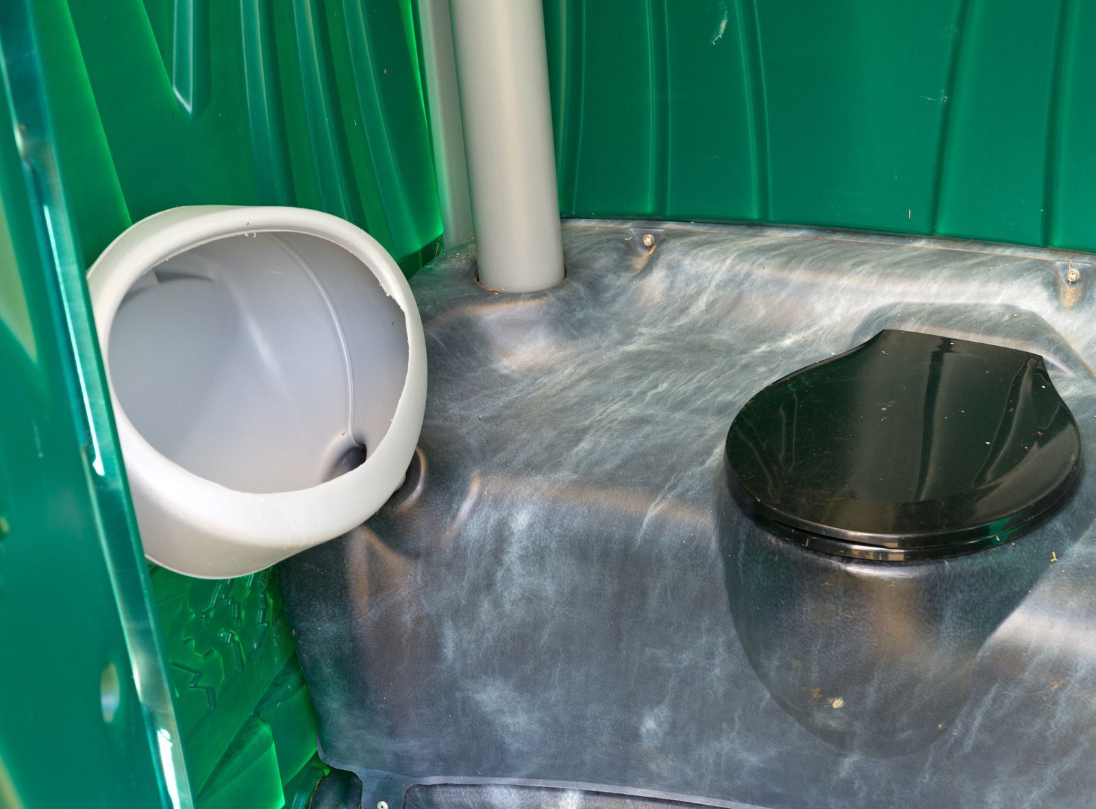 Inside Porta Potty