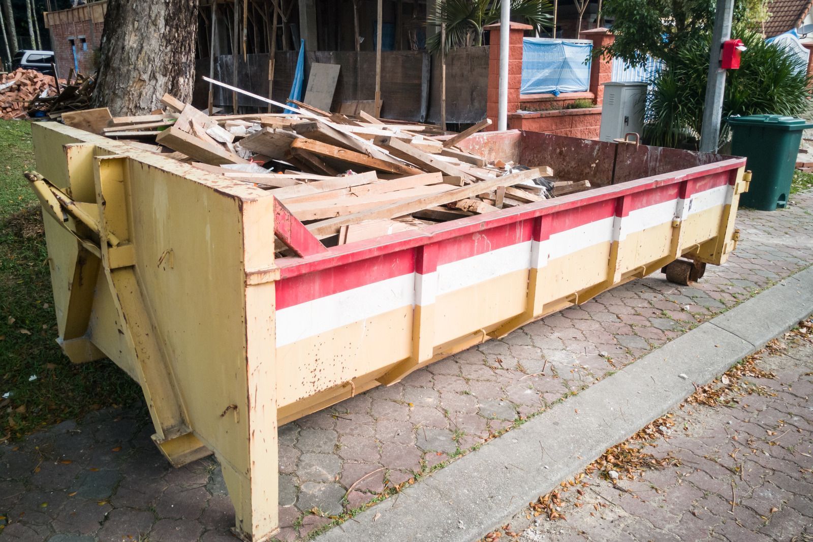Yellow Construction Dumpster