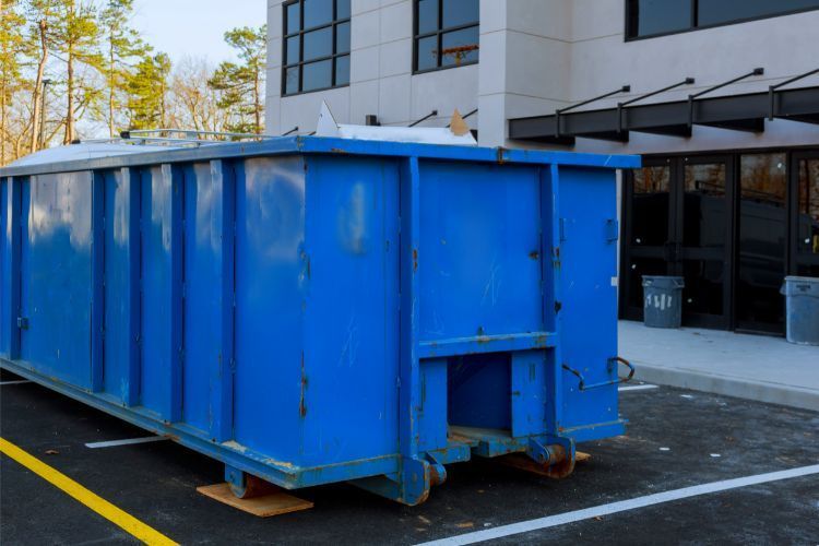 garbaged filled dumpster