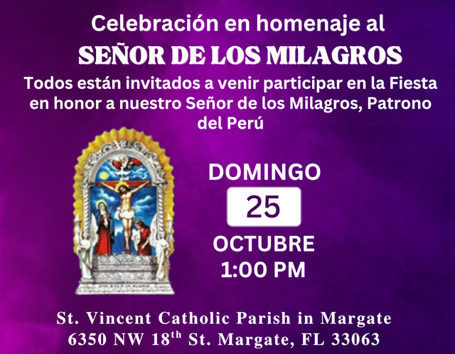 Celebracion Homenaje al Señor de los Milagros