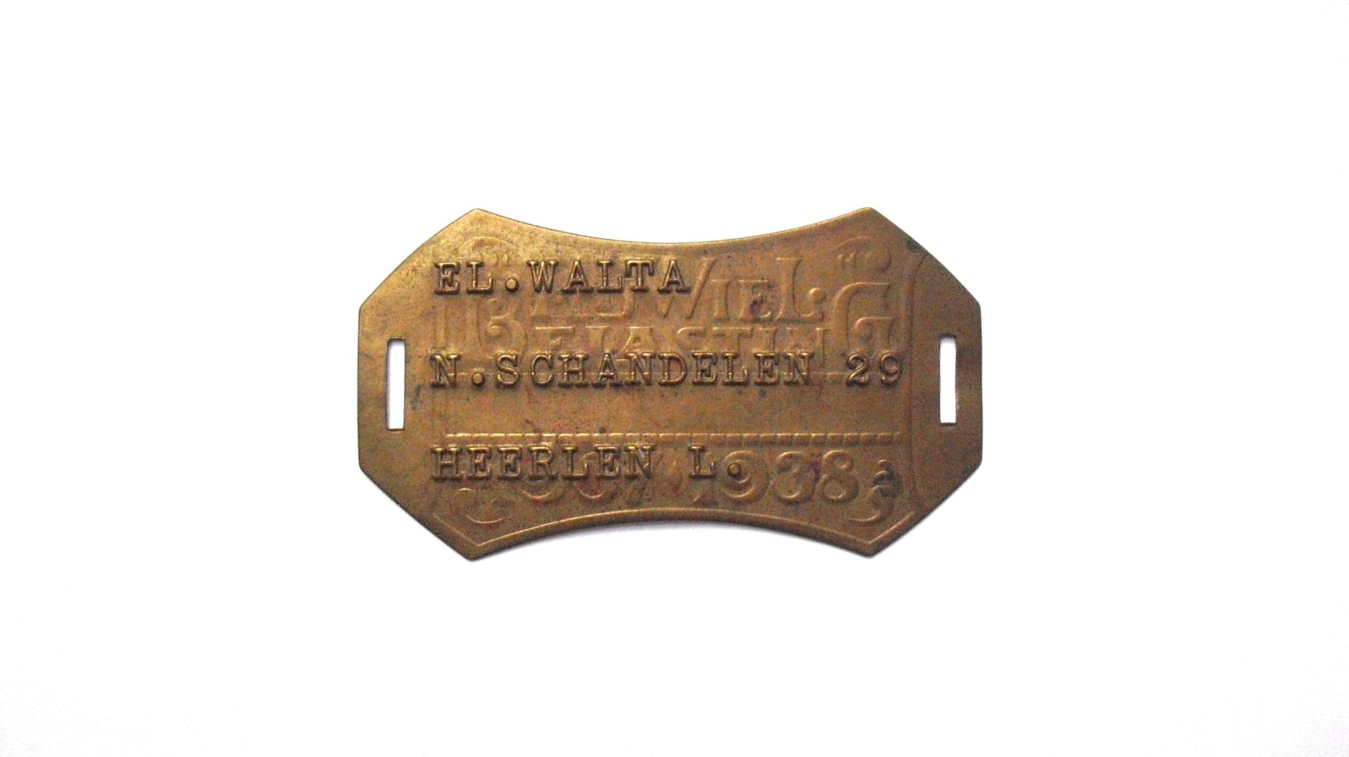 Rijwiel belastingsplaatje 1938