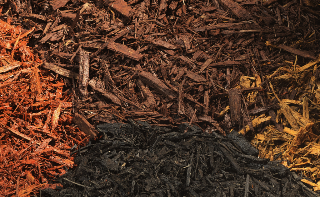 There are many different types of mulch in different colors.