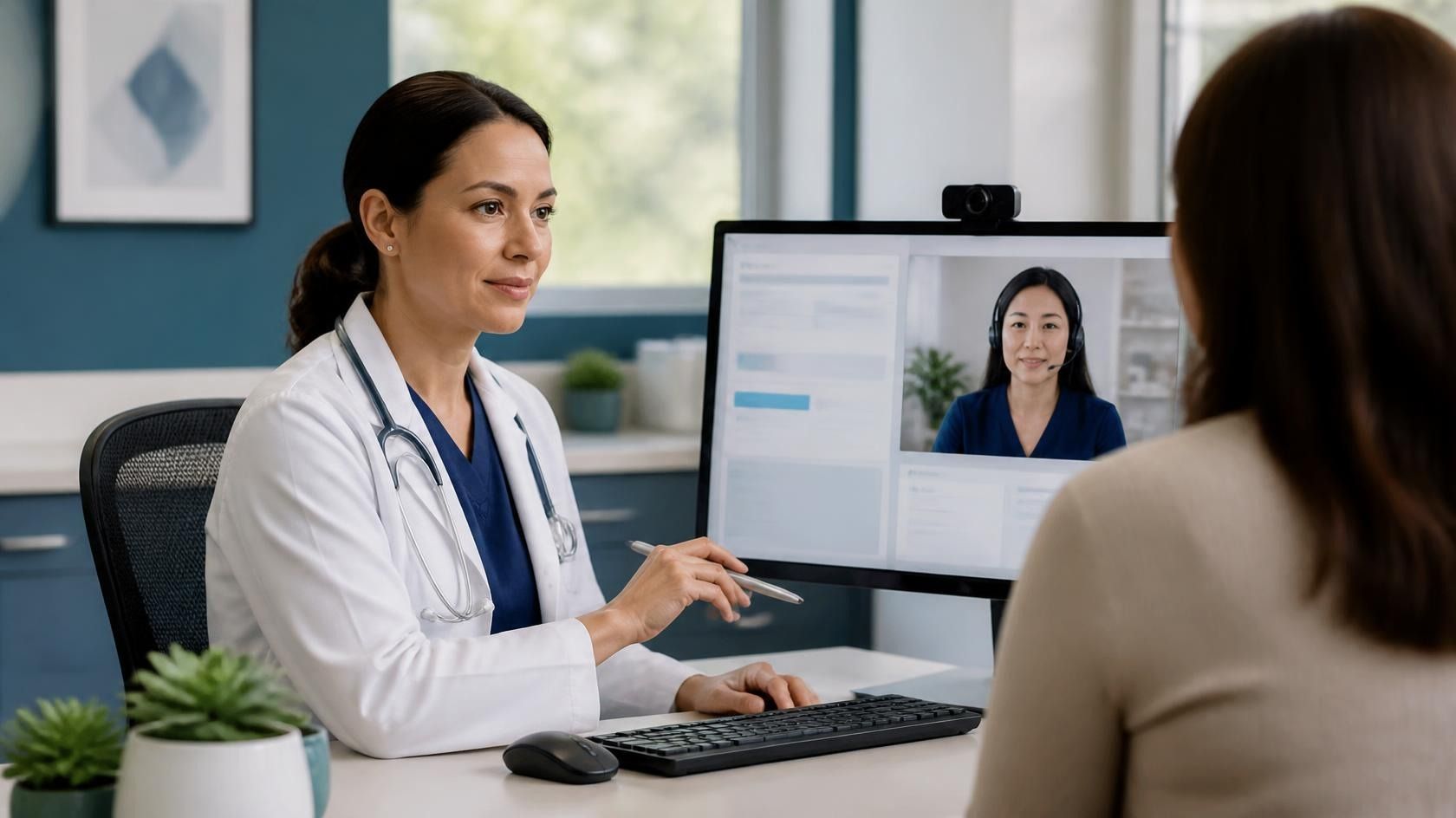 Virtual medical scribe supporting physician documentation workflows at a U.S. medical practice.