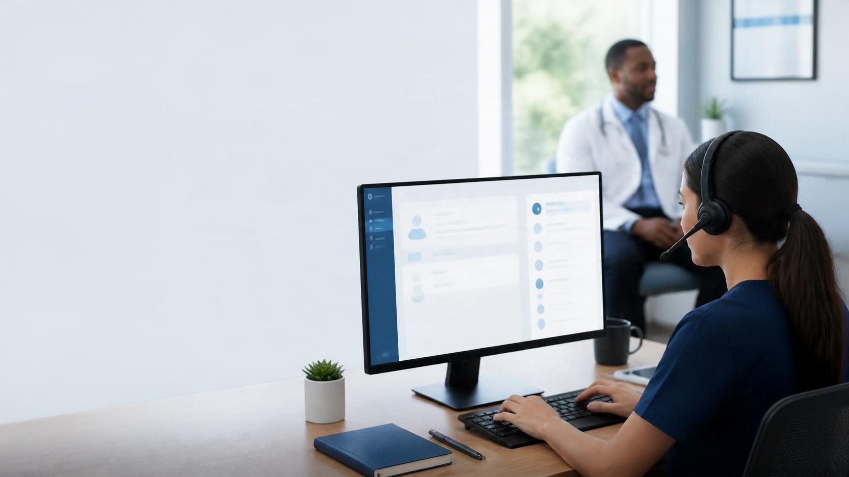 Virtual medical scribe supporting a physician with electronic health record documentation