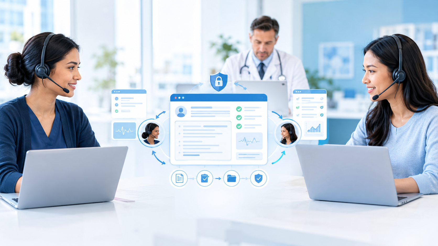 Virtual medical scribe transition supporting documentation continuity and quality