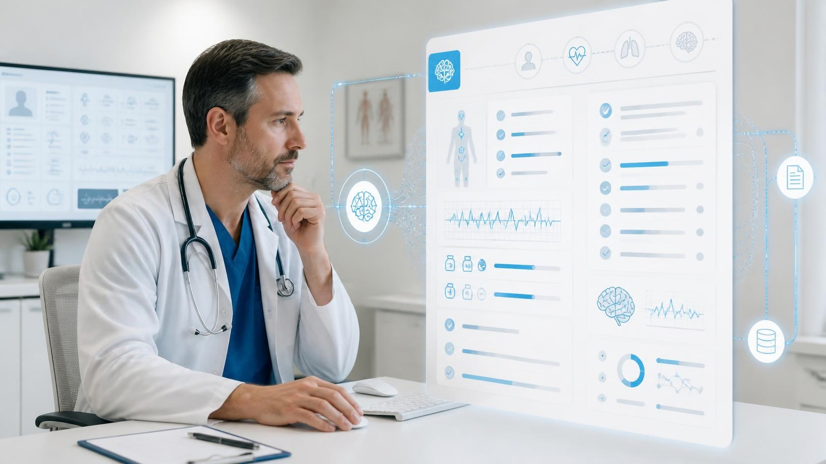 AI medical scribe interpreting clinical context and generating structured medical documentation