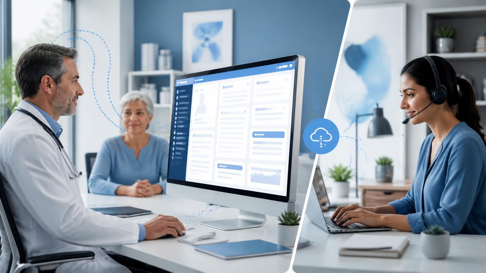 EHR documentation workflow showing repeated manual tasks in a U.S. medical practice