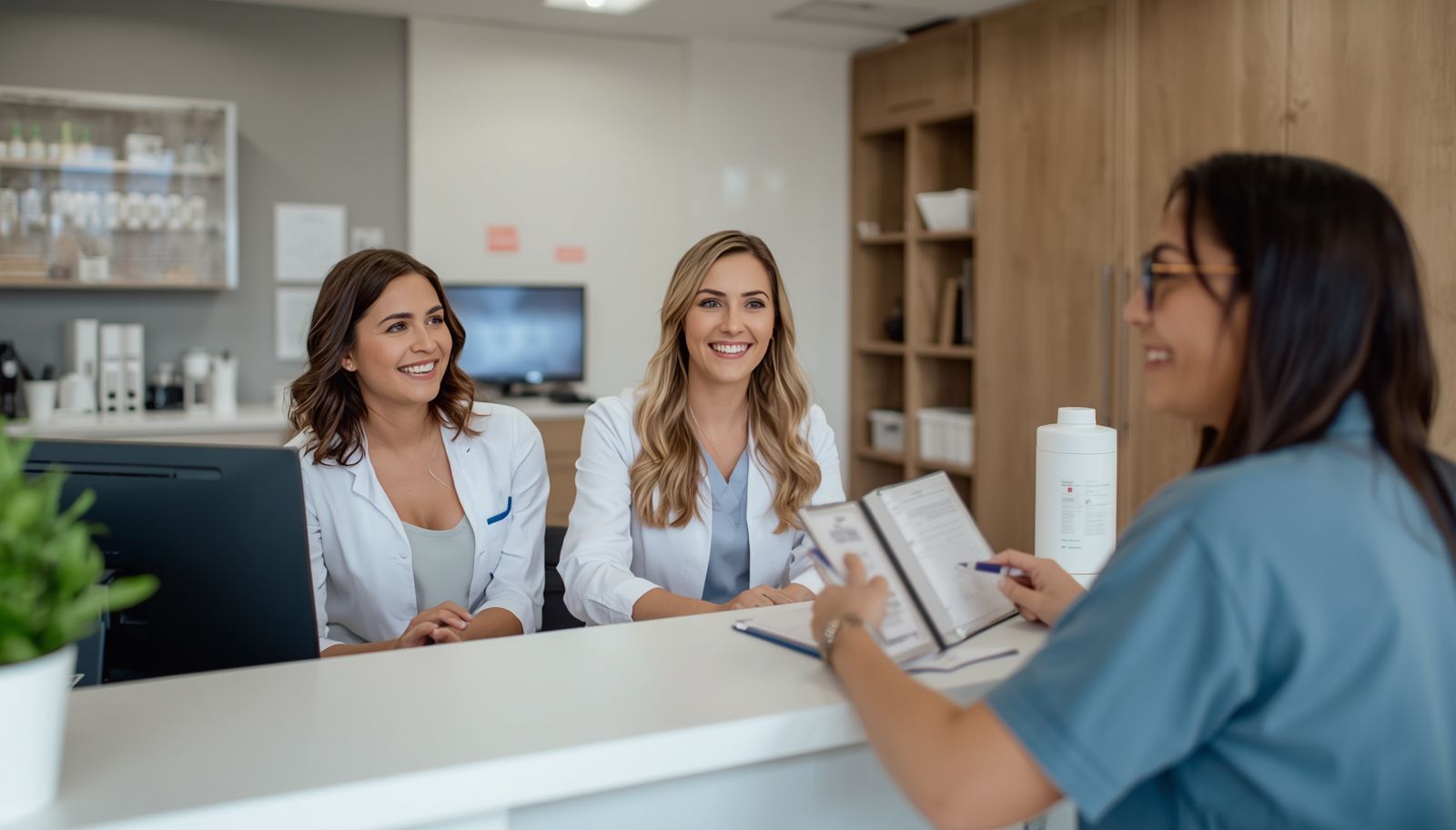 virtual medical assistant supporting healthcare administrative workflow in a busy medical practice