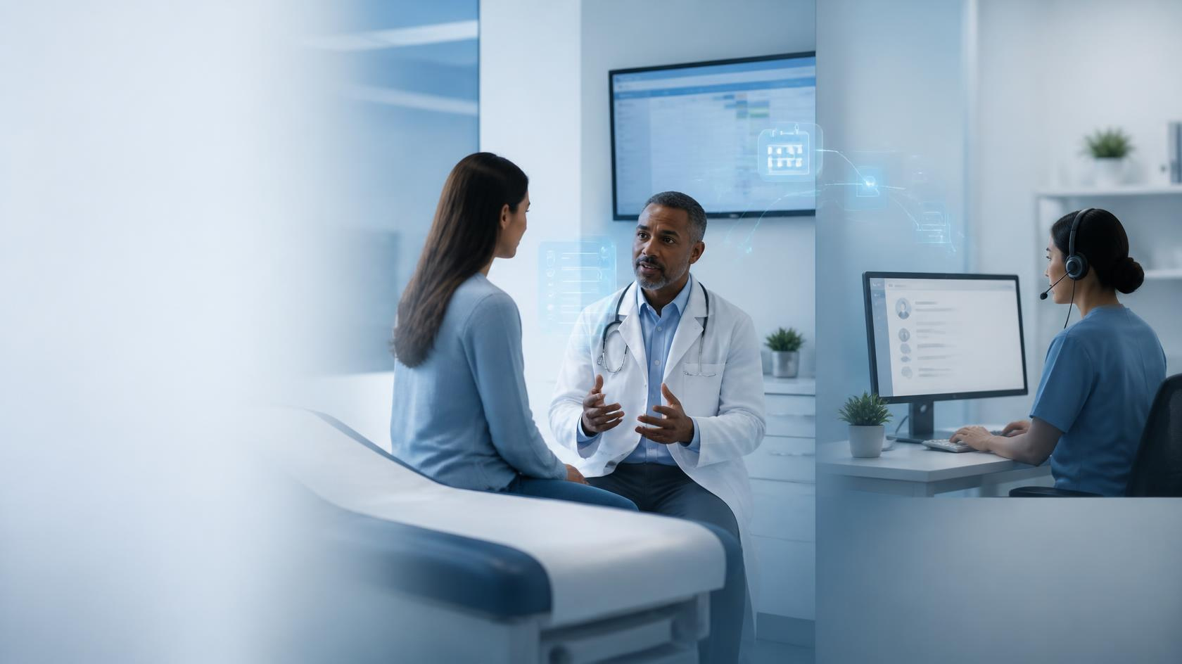 Primary care physician using virtual medical scribe support for clinical documentation