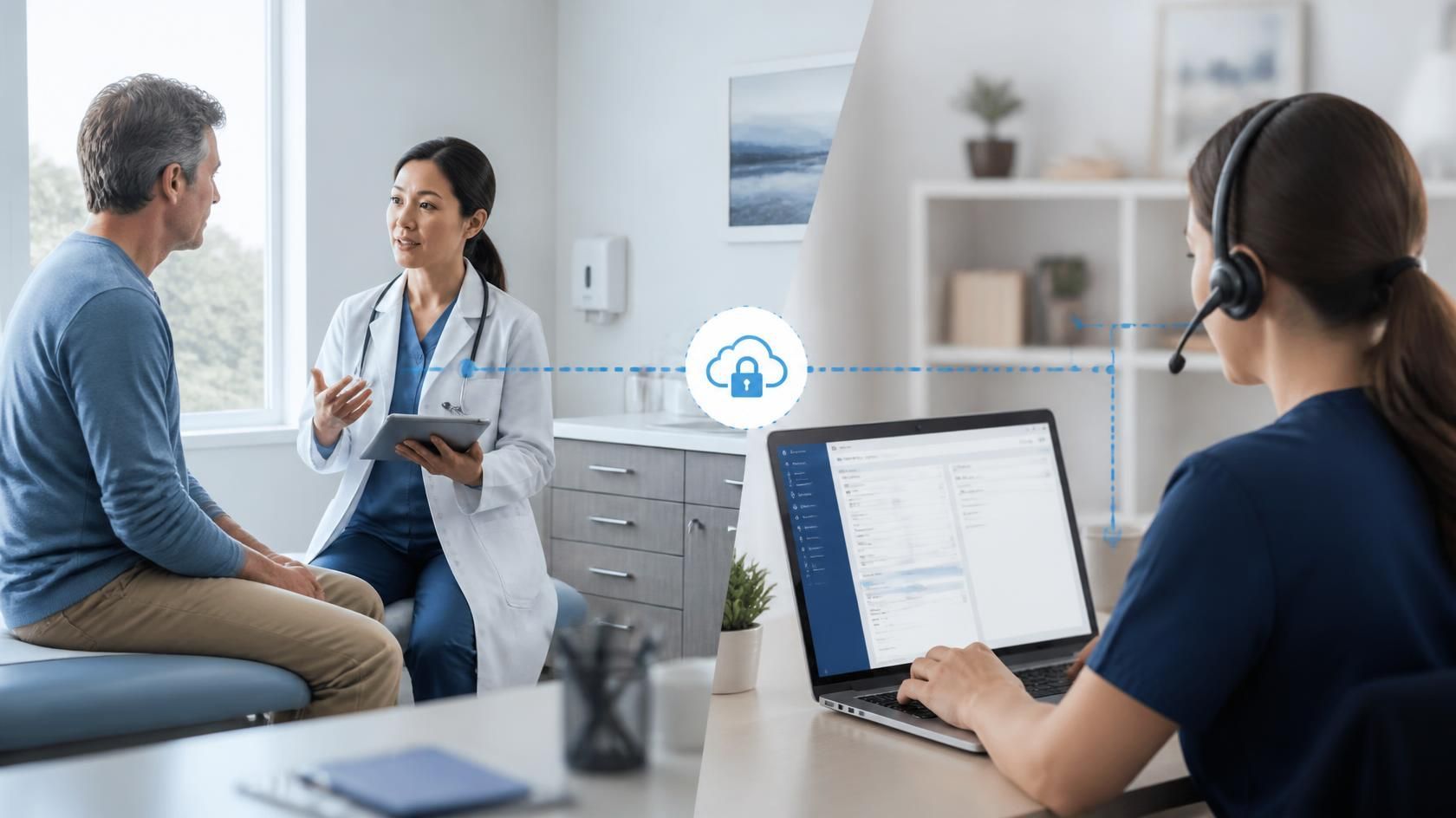 Virtual medical scribe supporting a physician with remote clinical documentation