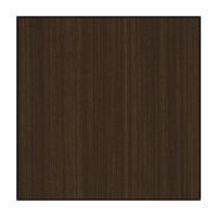 A close up of a square piece of wood on a white background.