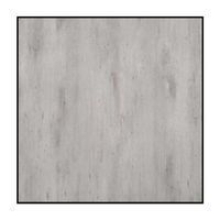 Une tuile carrée avec une texture de grain de bois gris et un cadre noir.