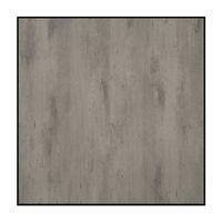 Une tuile carrée avec une texture de grain de bois et un cadre noir.