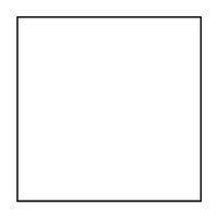 A white square with a black frame on a white background.