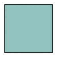 Un carré bleu clair avec un cadre noir sur fond blanc.