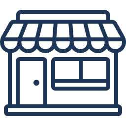 Storefront with awning and glass door.