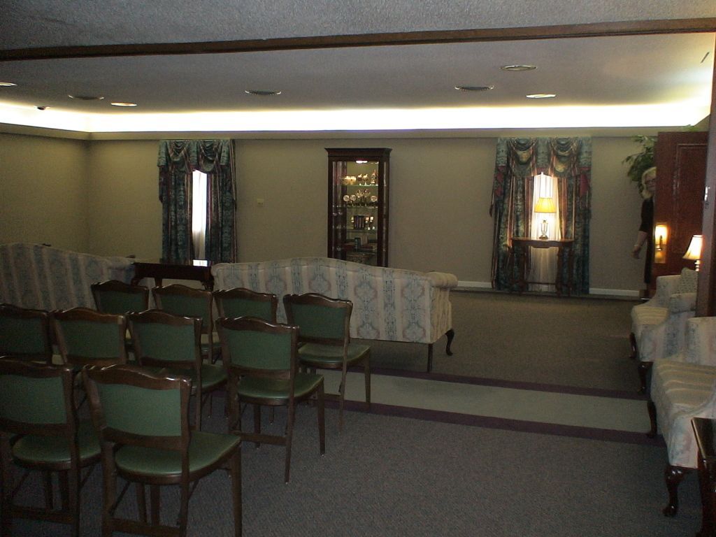 Four images of the Visitation Rooms at Hatmaker Funeral Home in Rocky Top, TN