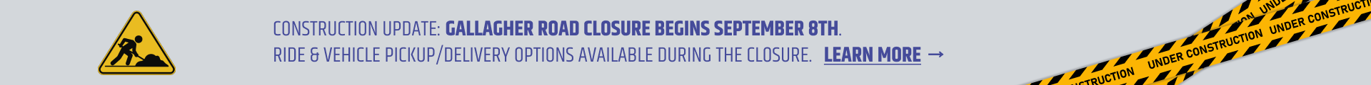 Gallagher Road Construction begins September 8th and we are still open | Absolute Auto Repair Inc