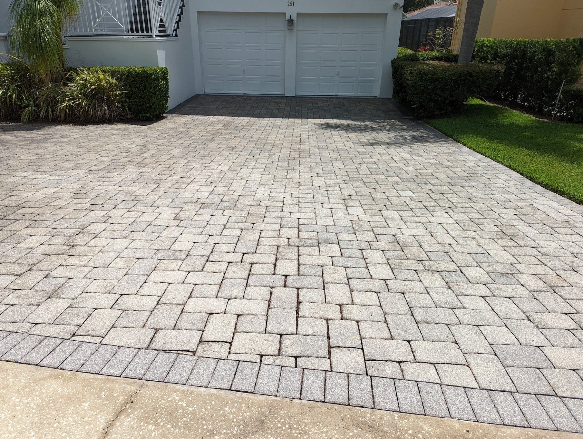 Pressure Washed Driveway After