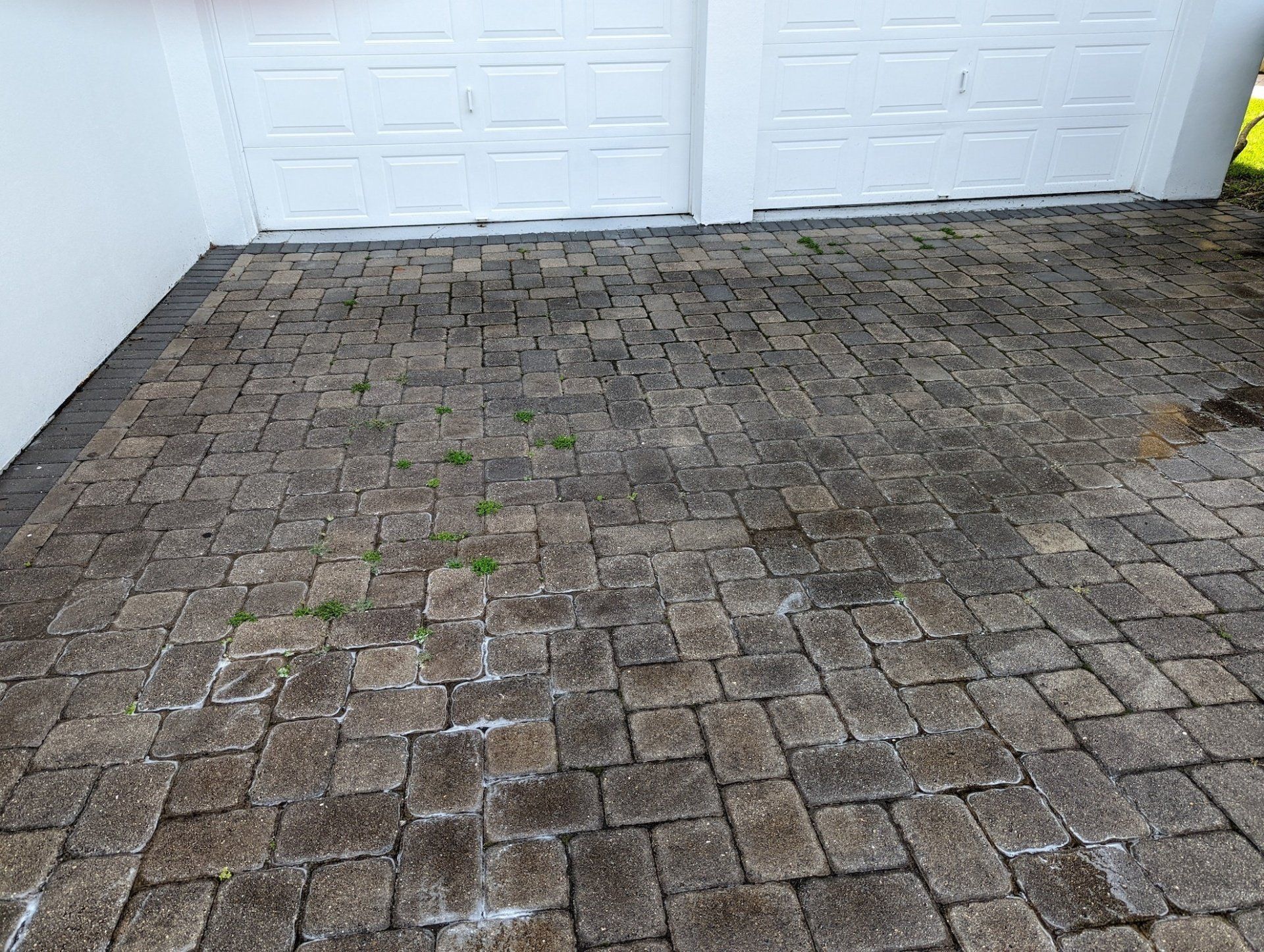 Power Wash Driveway Before