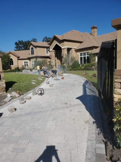 new paver driveway install.