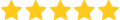 Five gold stars in a row, with a bright yellow gradient.