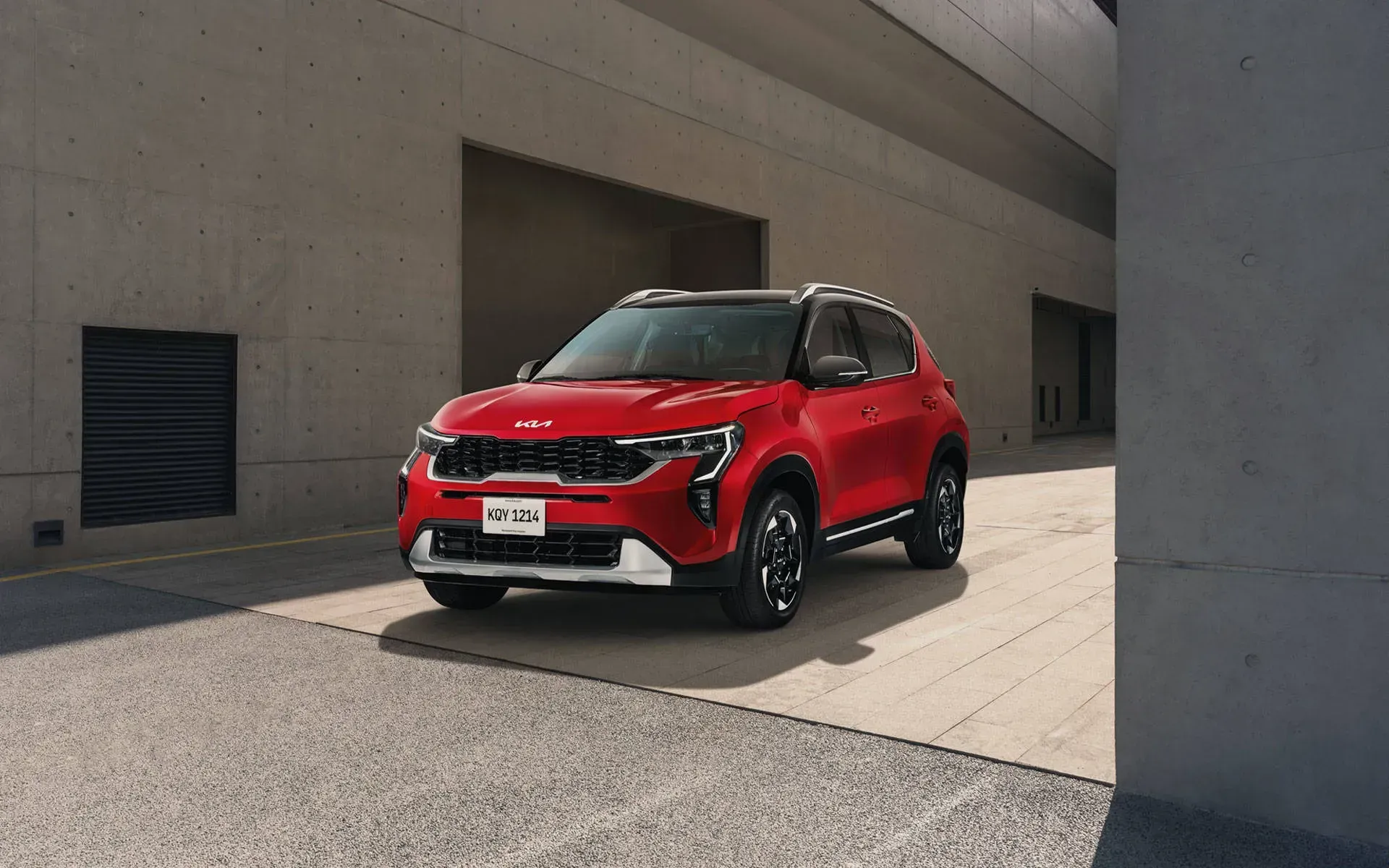 SUV rojo Kia sonet