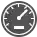 Icono de reloj con esfera oscura y manecillas blancas que indican la hora.