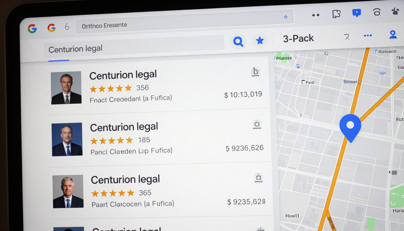 Google Maps 3-pack law firm ranking