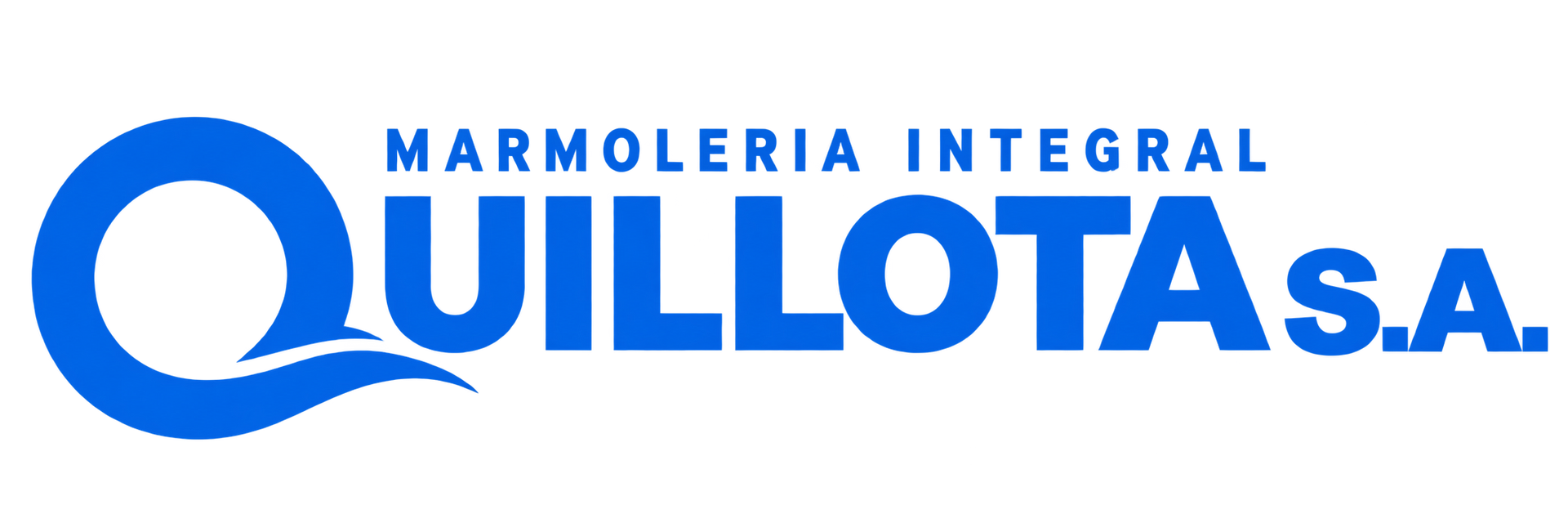 Logotipo azul de Marmolería Integral Quillota S.A.