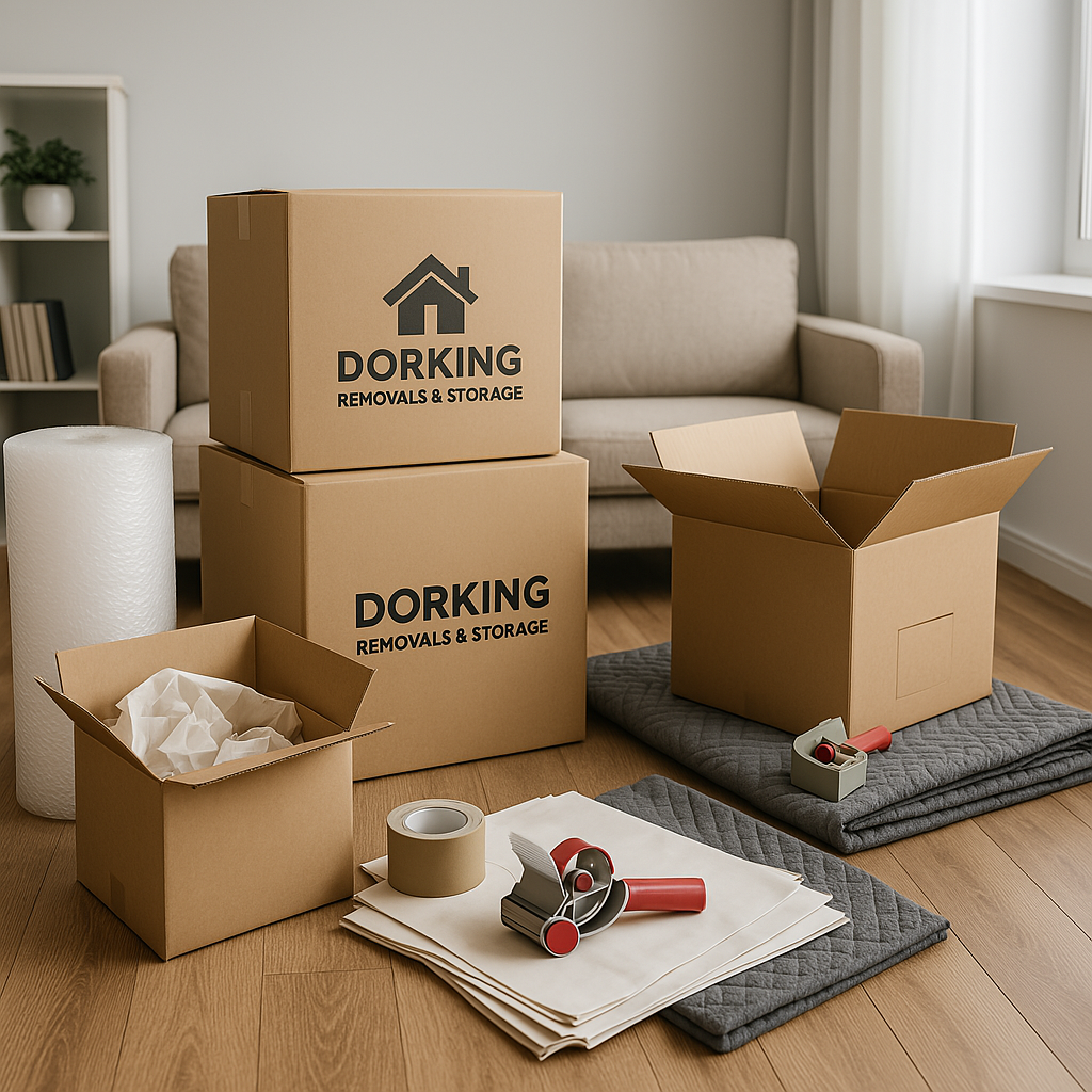 Image of a room that is in the process of being packed up ready for a removal