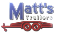 Matt's Trailers logo with blue text above a red trailer graphic