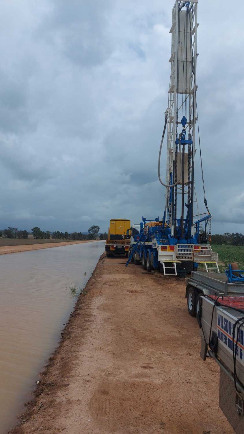 Drilling Rig on a Dirt Road — Wilson's Drilling in South Kolan, QLD